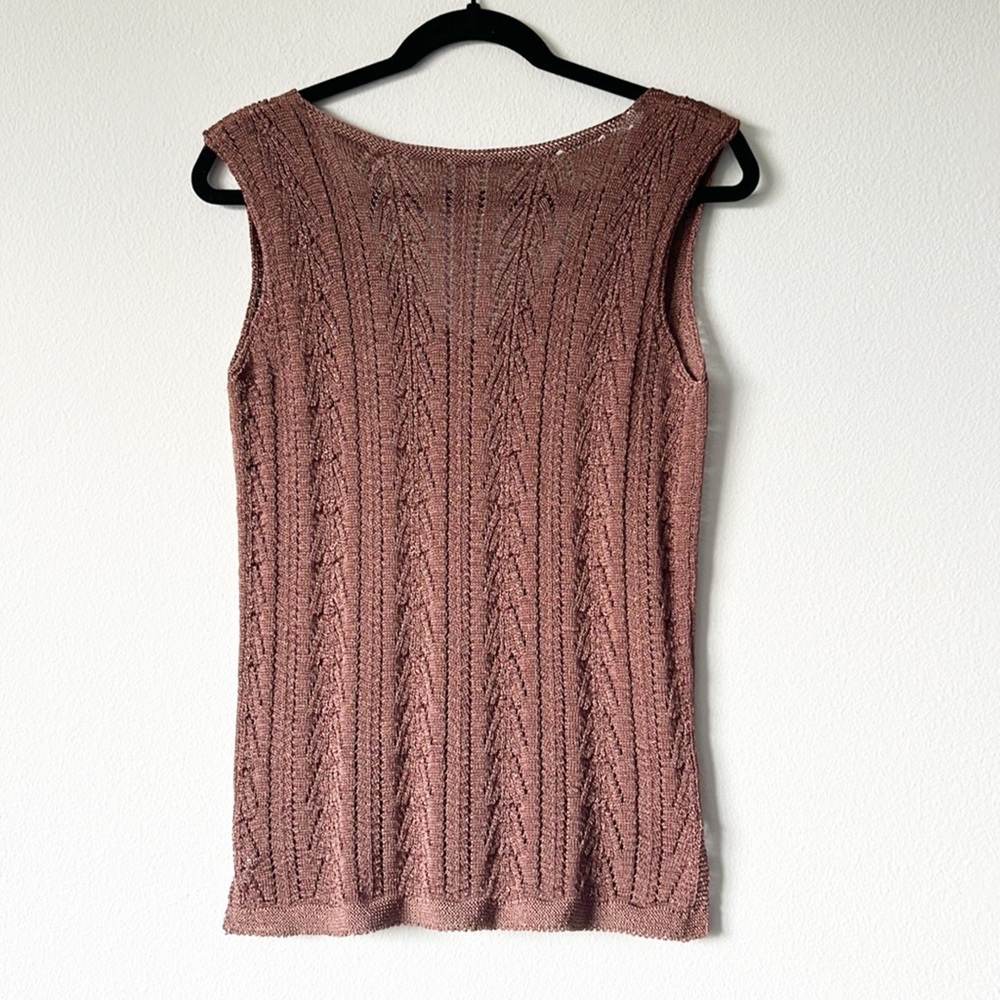 Knit Sleeveless V Neck Sweater - Picture 6 of 14